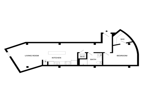Flow Floor Plan | 706 to 729 Sq. Ft. at Mayton Transfer Lofts, Petersburg Virginia